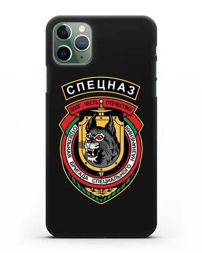 Чехол с эмблемой 3-я ОБрСпН ВВ МВД РБ силиконовый для iPhone 11 Pro Max