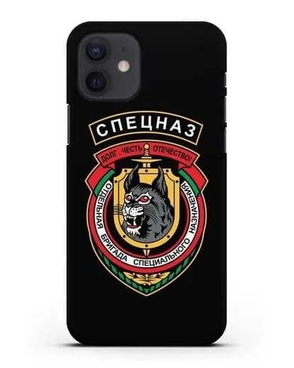 Чехол с эмблемой 3-я ОБрСпН ВВ МВД РБ силиконовый для iPhone 12