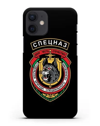 Чехол с эмблемой 3-я ОБрСпН ВВ МВД РБ силиконовый для iPhone 12 mini