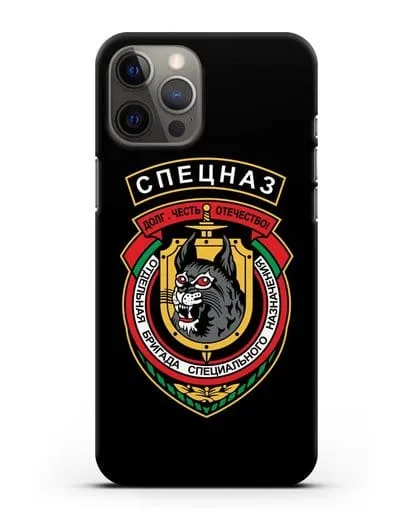 Чехол с эмблемой 3-я ОБрСпН ВВ МВД РБ силиконовый для iPhone 12 Pro Max