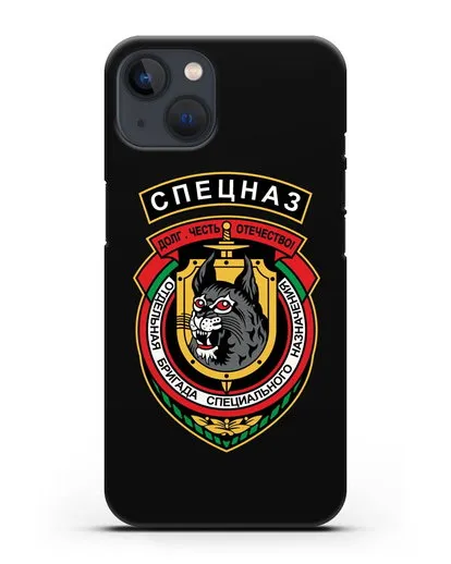 Чехол с эмблемой 3-я ОБрСпН ВВ МВД РБ силиконовый для iPhone 13
