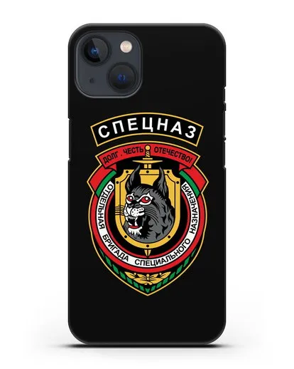 Чехол с эмблемой 3-я ОБрСпН ВВ МВД РБ силиконовый для iPhone 13 Mini