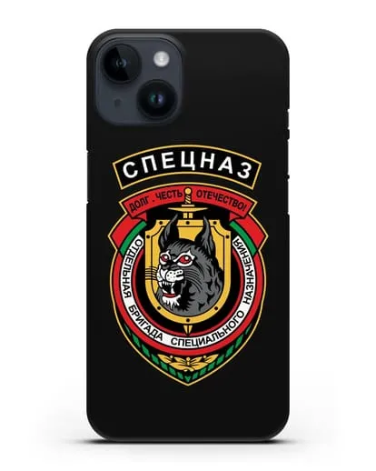 Чехол с эмблемой 3-я ОБрСпН ВВ МВД РБ силиконовый для iPhone 14