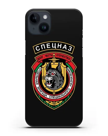 Чехол с эмблемой 3-я ОБрСпН ВВ МВД РБ силиконовый для iPhone 14 Plus