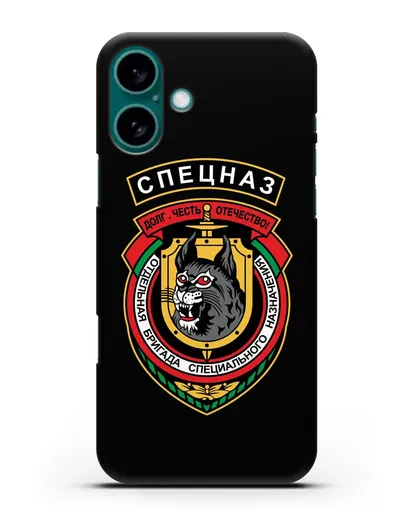 Чехол с эмблемой 3-я ОБрСпН ВВ МВД РБ силиконовый для iPhone 16 Plus