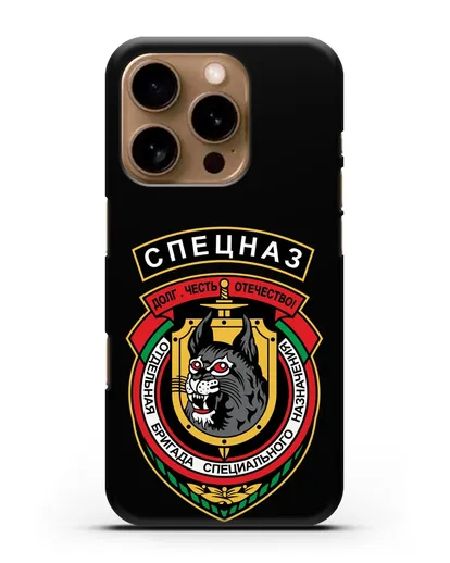 Чехол с эмблемой 3-я ОБрСпН ВВ МВД РБ силиконовый для iPhone 16 Pro