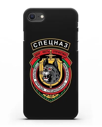 Чехол с эмблемой 3-я ОБрСпН ВВ МВД РБ силиконовый для iPhone SE 2020