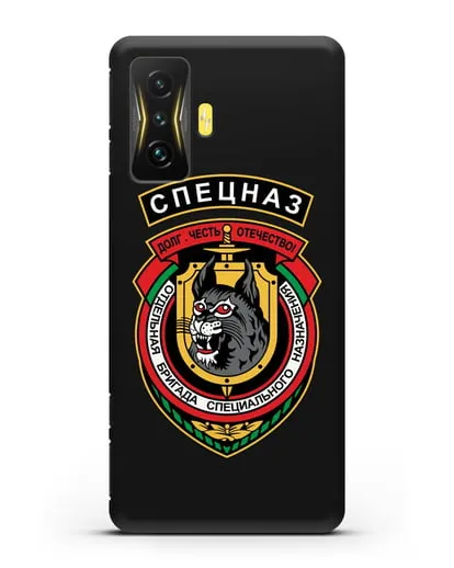 Чехол с эмблемой 3-я ОБрСпН ВВ МВД РБ силиконовый для Xiaomi Poco F4 GT