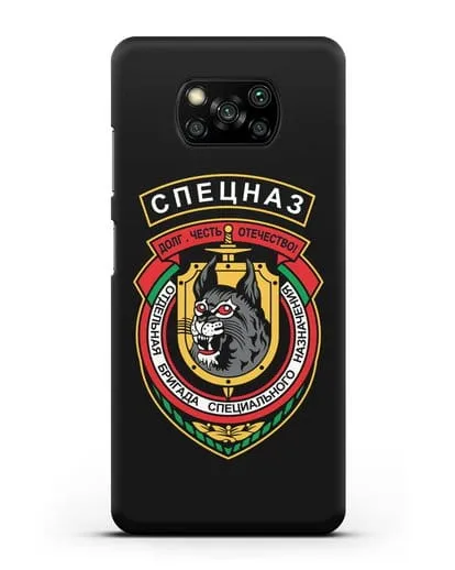 Чехол с эмблемой 3-я ОБрСпН ВВ МВД РБ силиконовый для Xiaomi Poco X3