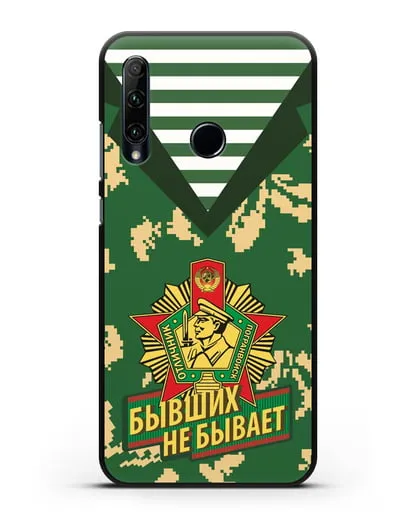 Чехол Камуфляж, тельняшка со знаком Отличник погранвойск силиконовый для Honor 20e