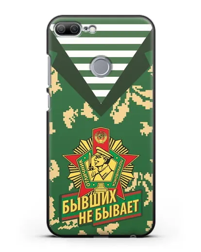 Чехол Камуфляж, тельняшка со знаком Отличник погранвойск силиконовый для Honor 9 Lite