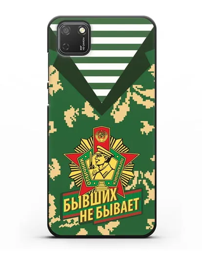 Чехол Камуфляж, тельняшка со знаком Отличник погранвойск силиконовый для Honor 9S