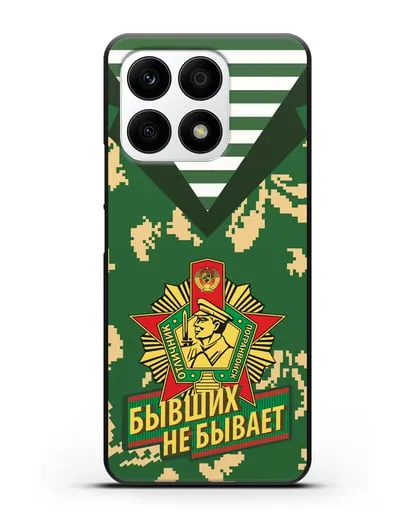 Чехол Камуфляж, тельняшка со знаком Отличник погранвойск силиконовый для Honor X8a