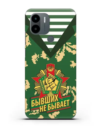 Чехол Камуфляж, тельняшка со знаком Отличник погранвойск силиконовый для Xiaomi Poco C51