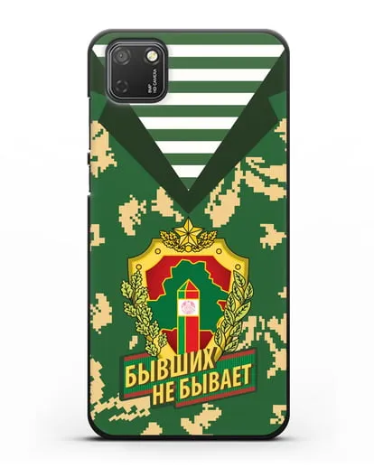 Чехол Камуфляж, тельняшка с гербом Пограничных войск РБ силиконовый для Honor 9S