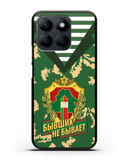 Чехол Камуфляж, тельняшка с гербом Пограничных войск РБ силиконовый для Honor X8b