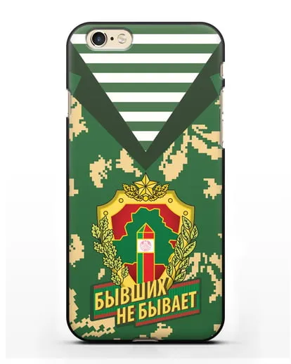 Чехол Камуфляж, тельняшка с гербом Пограничных войск РБ силиконовый для iPhone 6s