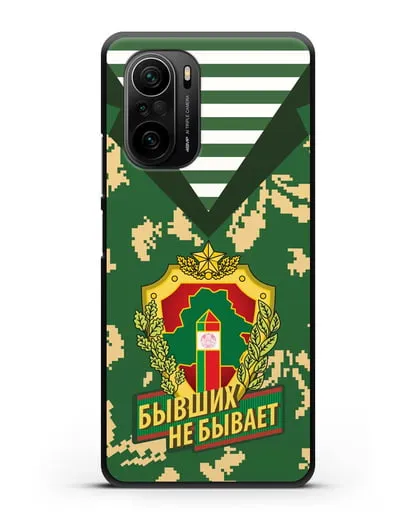 Чехол Камуфляж, тельняшка с гербом Пограничных войск РБ силиконовый для Xiaomi Poco F3