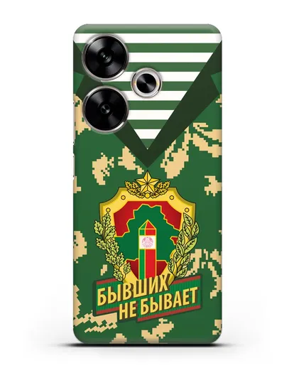 Чехол Камуфляж, тельняшка с гербом Пограничных войск РБ силиконовый для Xiaomi Poco F6