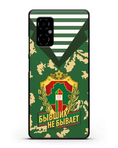 Чехол Камуфляж, тельняшка с гербом Пограничных войск РБ силиконовый для Xiaomi Poco M4 5G