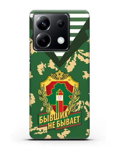 Чехол Камуфляж, тельняшка с гербом Пограничных войск РБ силиконовый для Xiaomi Poco X6