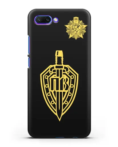 Чехол с гербом Пограничных войск и знаком Отличник погранвойск силиконовый для Honor 10