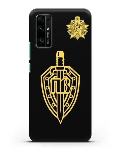 Чехол с гербом Пограничных войск и знаком Отличник погранвойск силиконовый для Honor 30