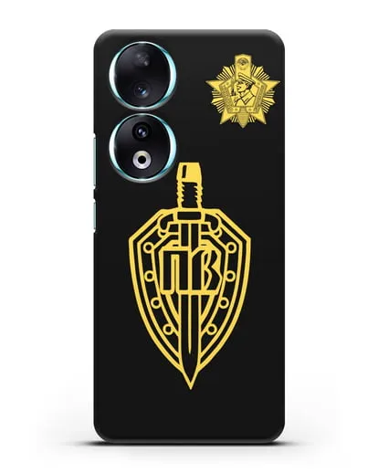 Чехол с гербом Пограничных войск и знаком Отличник погранвойск силиконовый для Honor 90