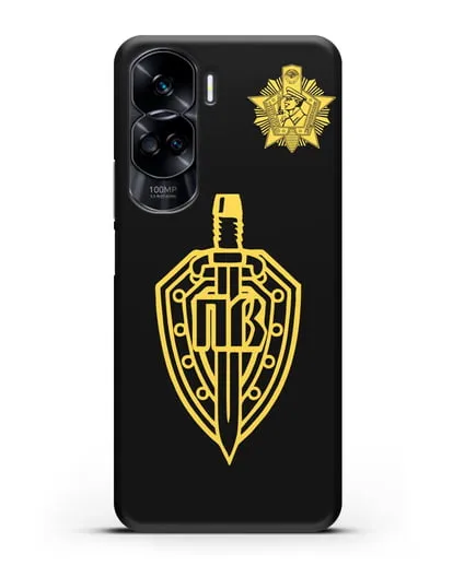 Чехол с гербом Пограничных войск и знаком Отличник погранвойск силиконовый для Honor 90 Lite