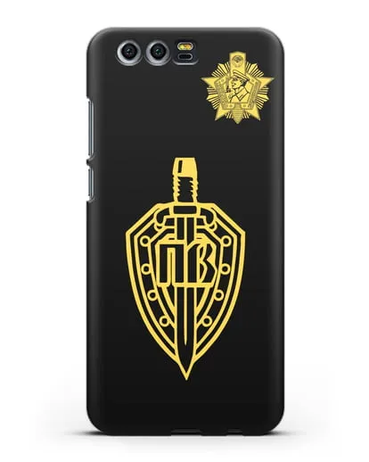 Чехол с гербом Пограничных войск и знаком Отличник погранвойск силиконовый для Honor 9