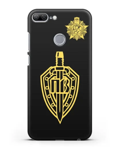 Чехол с гербом Пограничных войск и знаком Отличник погранвойск силиконовый для Honor 9 Lite