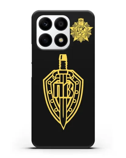 Чехол с гербом Пограничных войск и знаком Отличник погранвойск силиконовый для Honor X8a