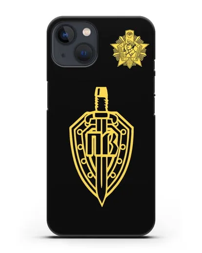 Чехол с гербом Пограничных войск и знаком Отличник погранвойск силиконовый для iPhone 13 Mini