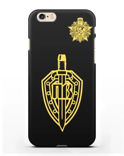 Чехол с гербом Пограничных войск и знаком Отличник погранвойск силиконовый для iPhone 6