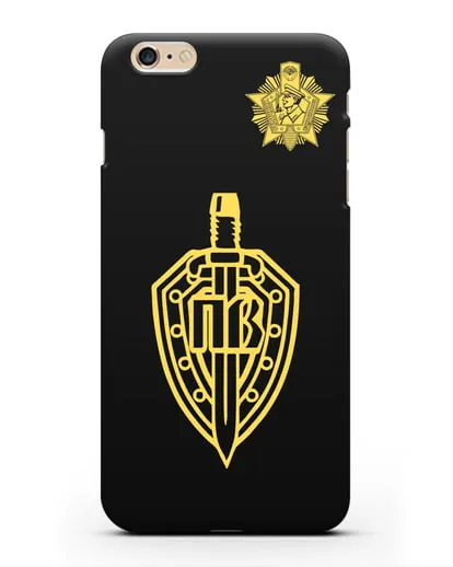 Чехол с гербом Пограничных войск и знаком Отличник погранвойск силиконовый для iPhone 6 Plus