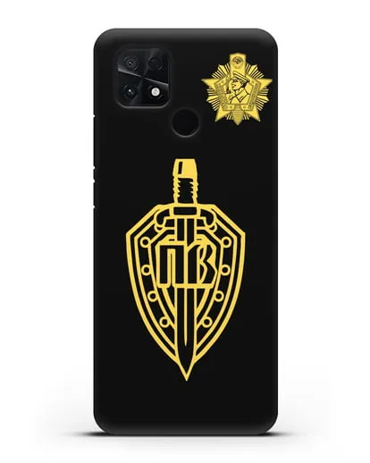 Чехол с гербом Пограничных войск и знаком Отличник погранвойск силиконовый для Xiaomi Poco C40