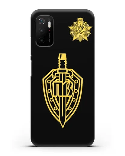 Чехол с гербом Пограничных войск и знаком Отличник погранвойск силиконовый для Xiaomi Poco M3 Pro