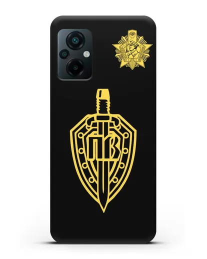 Чехол с гербом Пограничных войск и знаком Отличник погранвойск силиконовый для Xiaomi Poco M5