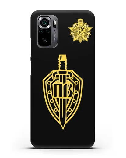 Чехол с гербом Пограничных войск и знаком Отличник погранвойск силиконовый для Xiaomi Poco M5s