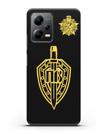 Чехол с гербом Пограничных войск и знаком Отличник погранвойск силиконовый для Xiaomi Poco X5