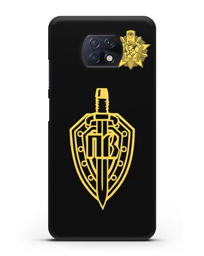 Чехол с гербом Пограничных войск и знаком Отличник погранвойск силиконовый для Xiaomi Redmi Note 9T