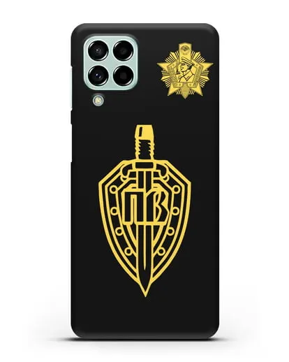 Чехол с гербом Пограничных войск и знаком Отличник погранвойск силиконовый для Samsung Galaxy M53 [SM-M536]