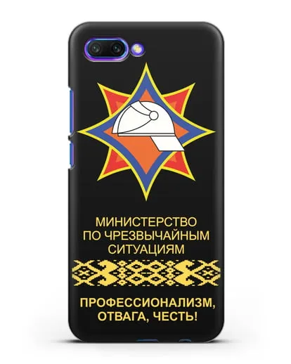 Чехол с эмблемой МЧС Республики Беларусь силиконовый для Honor 10