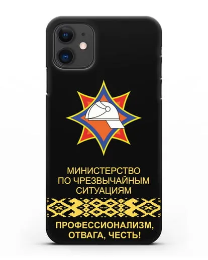 Чехол с эмблемой МЧС Республики Беларусь силиконовый для iPhone 11