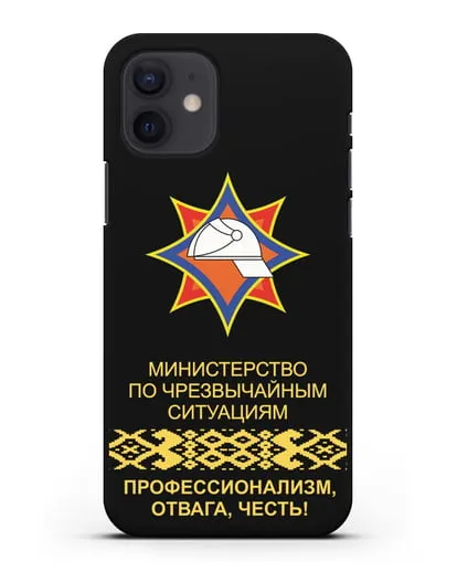 Чехол с эмблемой МЧС Республики Беларусь силиконовый для iPhone 12