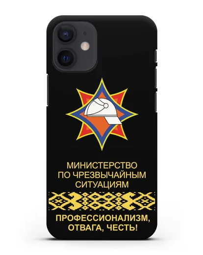 Чехол с эмблемой МЧС Республики Беларусь силиконовый для iPhone 12 mini