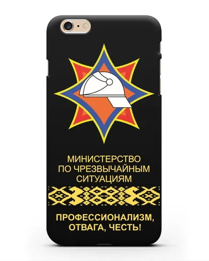 Чехол с эмблемой МЧС Республики Беларусь силиконовый для iPhone 6 Plus