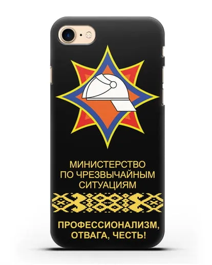 Чехол с эмблемой МЧС Республики Беларусь силиконовый для iPhone 7