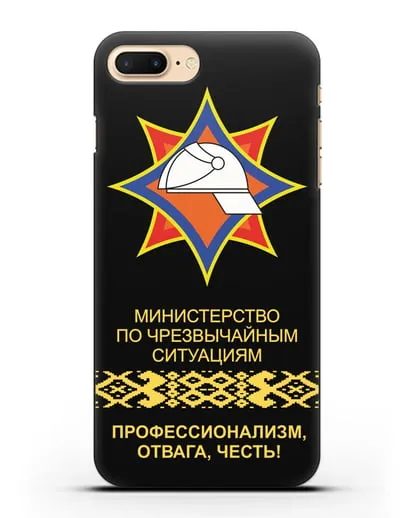 Чехол с эмблемой МЧС Республики Беларусь силиконовый для iPhone 8 Plus