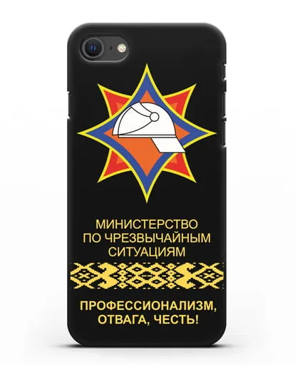 Чехол с эмблемой МЧС Республики Беларусь силиконовый для iPhone SE 2020